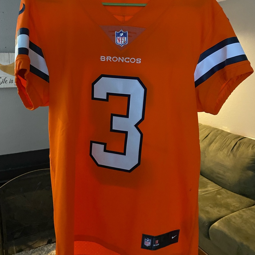 Official NFL Nike Orange Vapor Untouchable Custom Elite Jersey, Size 40/M